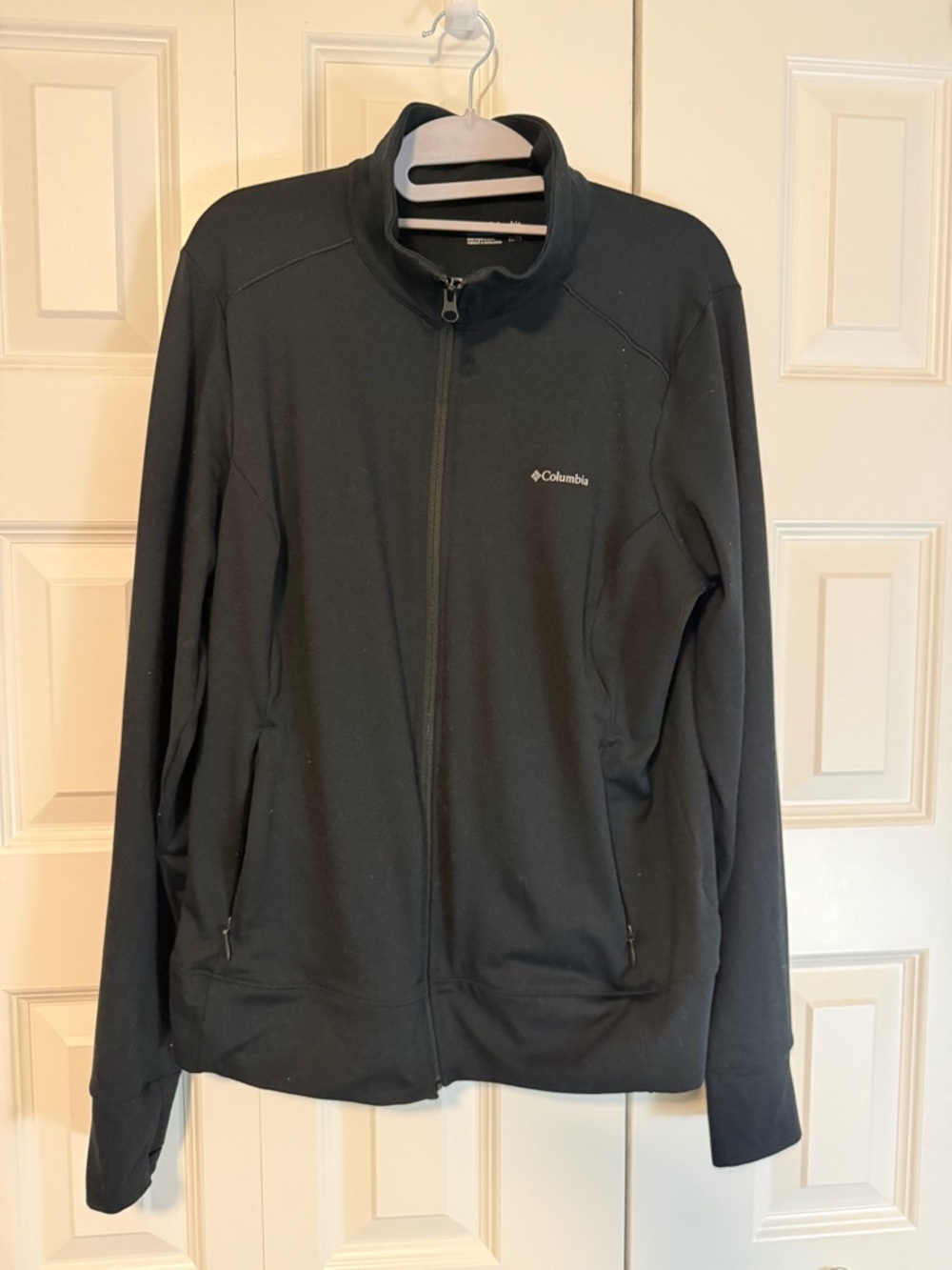 Columbia Black Jacket with Blue Accent